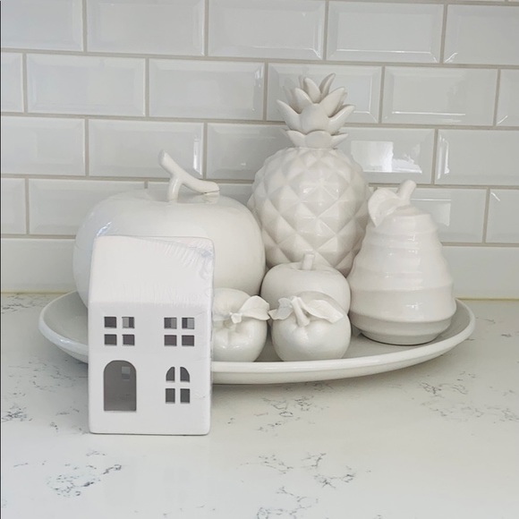 White Ceramic Tall Light Up House - Picture 5 of 15